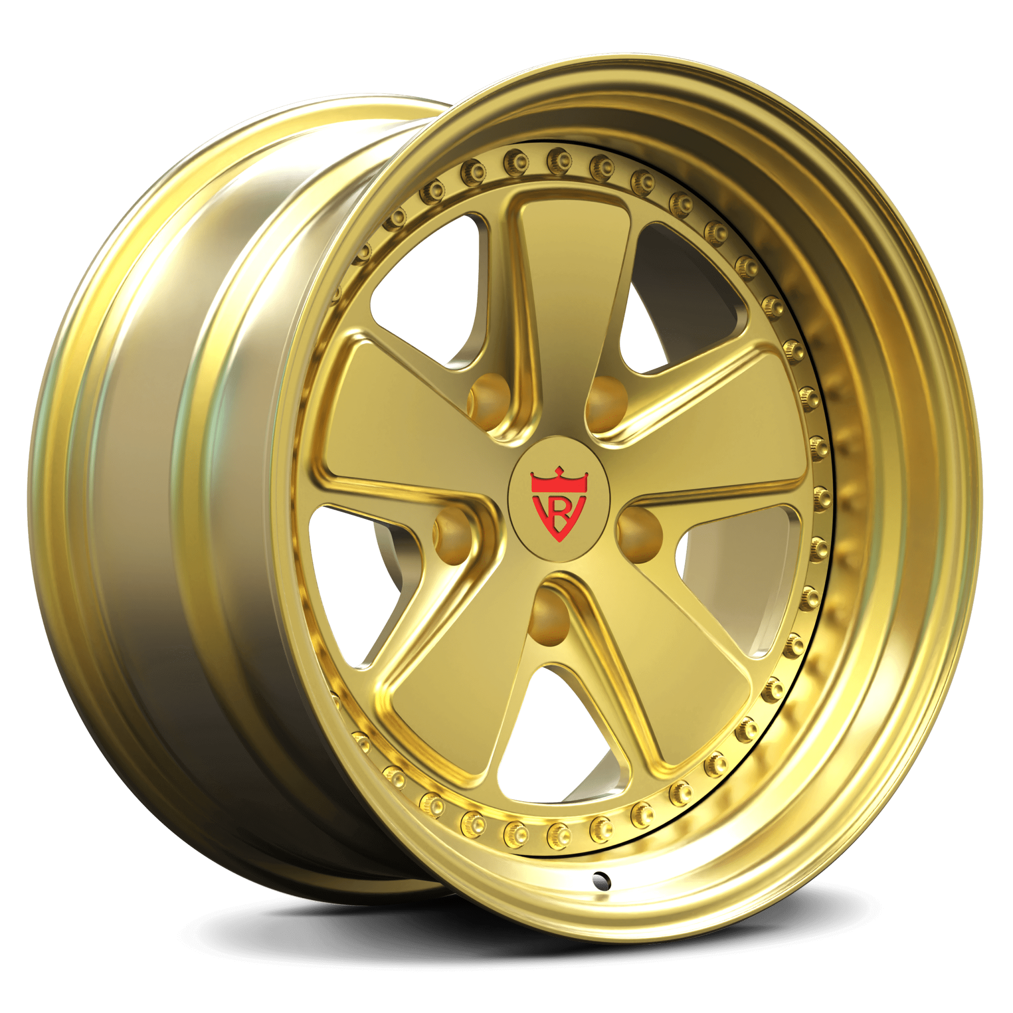 CUSTOM FORGED 2-PIECE 5 SPOKE DEEPP DISH CHROME WHEELS: RV-DV70 - RVRN WHEELS