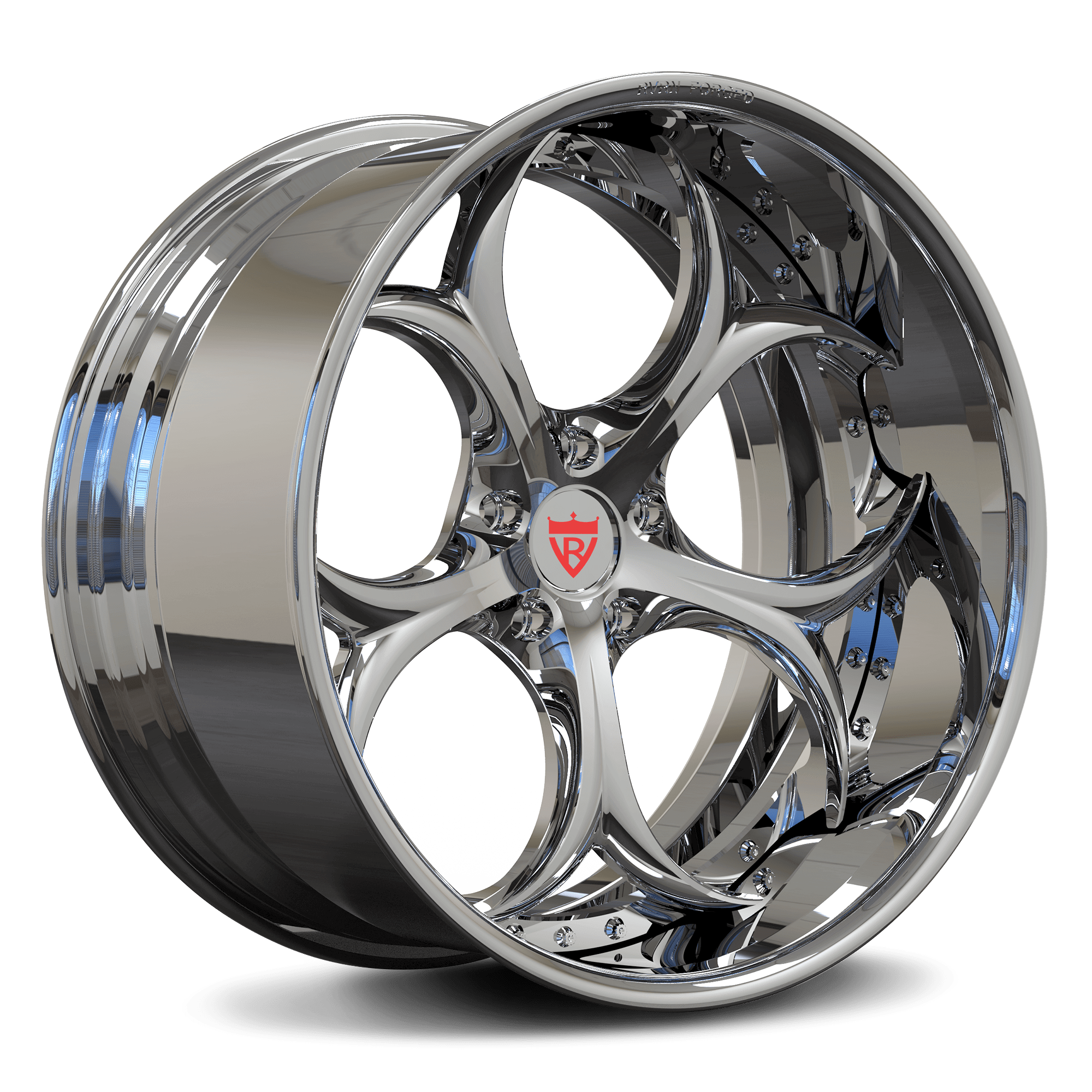 Custom 1969 Chevy Chevelle Mabilu Deep Dish Forged Wheels -Chrome rims for vintage car