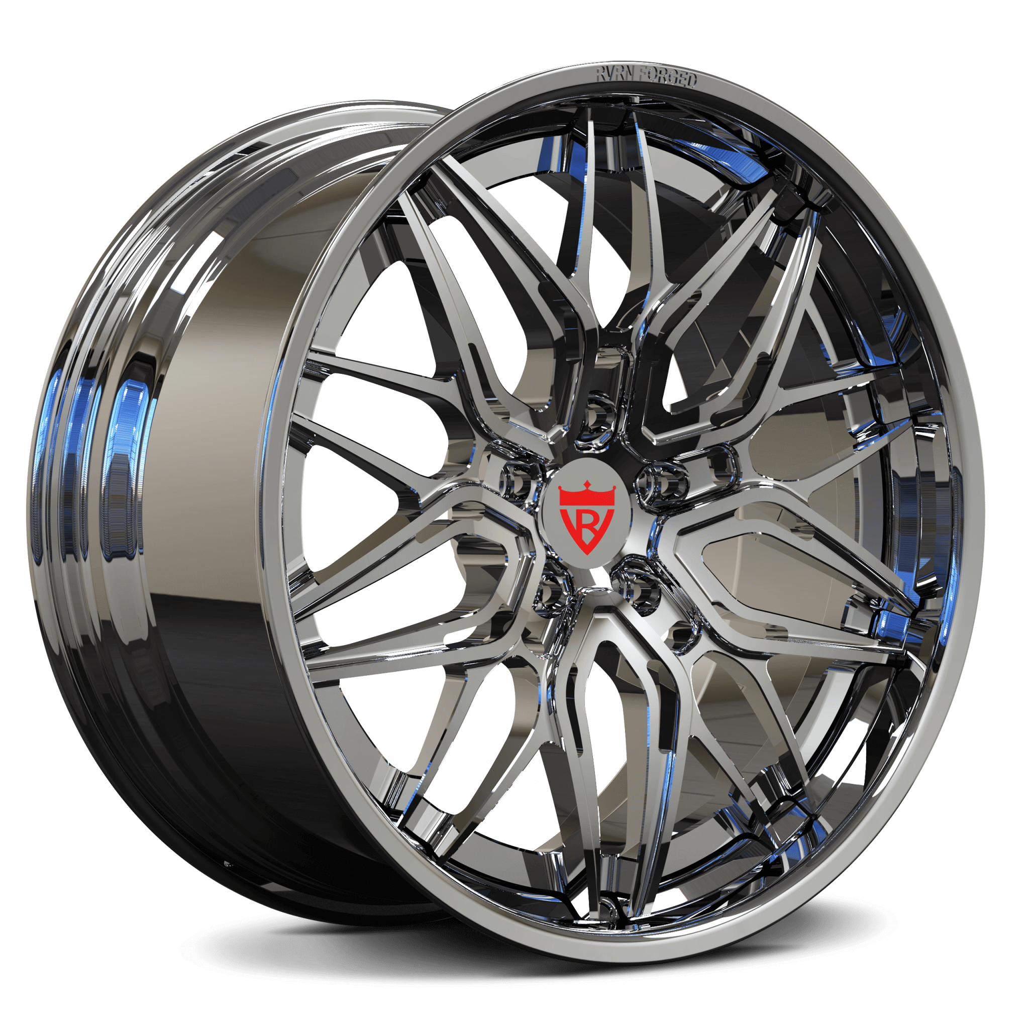 Custom Chrome Corvette Wheels-RVRN Forged Deep Dish Rims for C1-C8