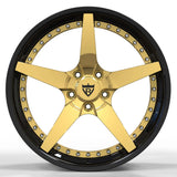 5 spoke rims for Corvette C8, custom forged 2-piece wheels series RV-DF14, design your own wheels