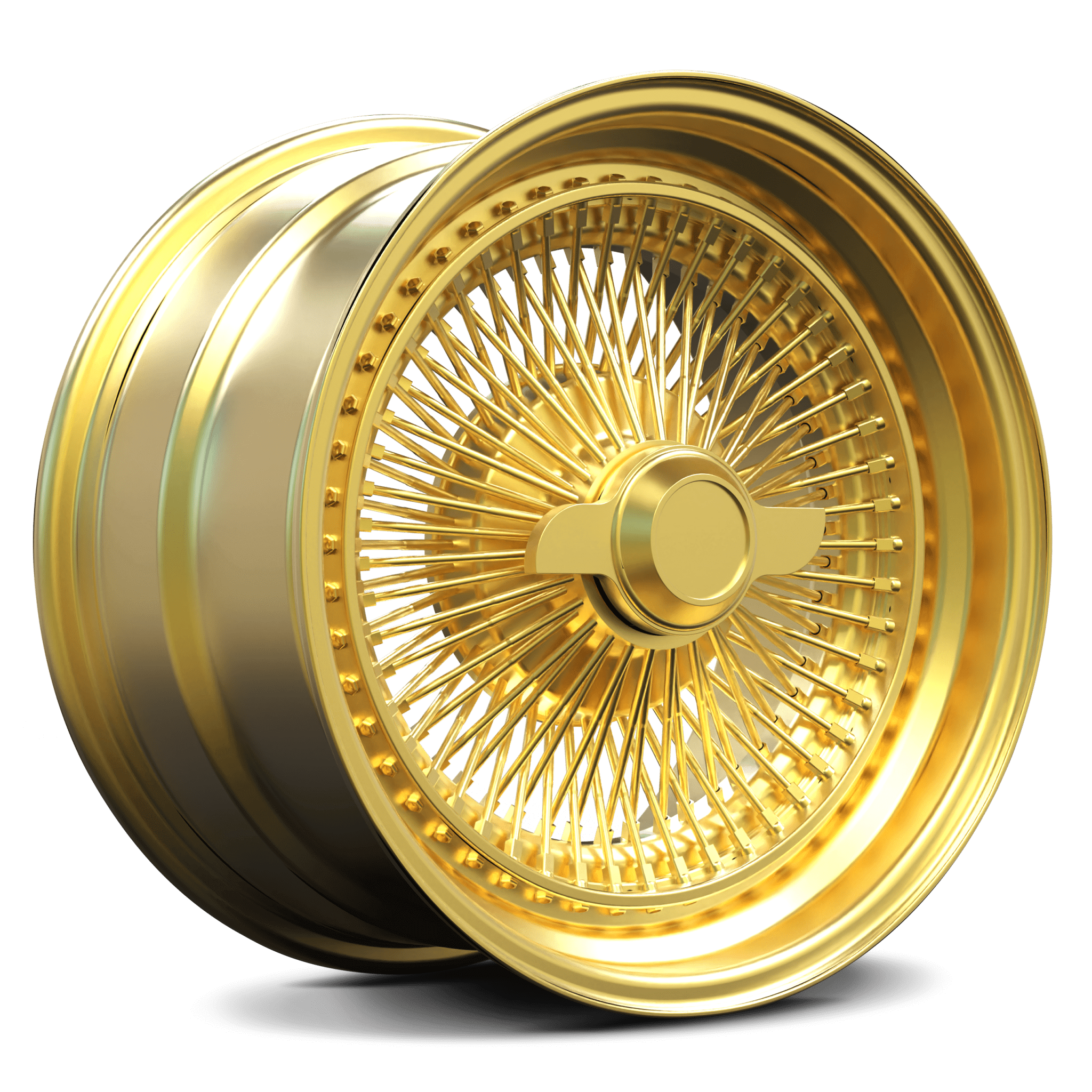 CUSTOM OLD SCHOOL& CLASSIC WIRE WHEELS: DR90 FORGED 2-PIECE-1990 Corvette Gold Rims