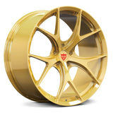 Performance Custom Gold Concave Wheels-20inch size rims for your Corvette C8, C7-RVRN custom forged monoblock wheel RV-MR05 Series