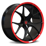 RVRN RV-MR05 Custom Forged Concave Wheel in Red and Black on Corvette C8 | High-Performance Corvette C8 Rims