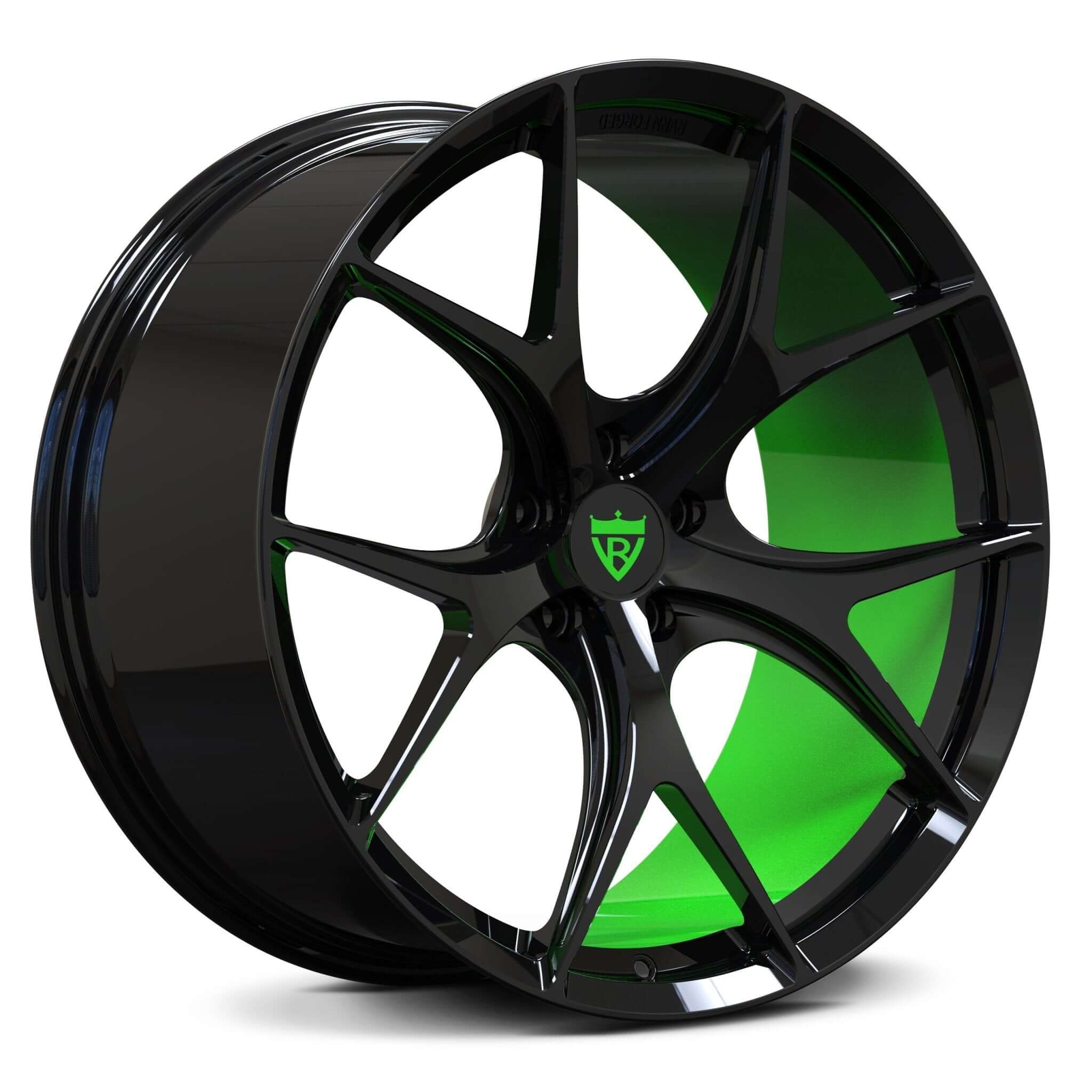 Green RV-MR05 Forged Concave Wheels | Custom Corvette C8 Wheel Design
