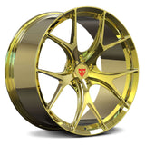 Custom Forged Gold Rims for Corvette C8 - RVRN WHEELS super lightweight performance rims