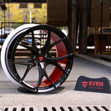 RVRN RV-MR05 Custom Forged Concave Wheel in Red and Black for Corvette C8 | High-Performance Corvette C8 Rims