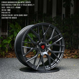 Tesla Model Y Aftermarket Rims-Satin Dark Gray-Custom Forged 1 Piece Wheels-RVRN RV-MT01 Series
