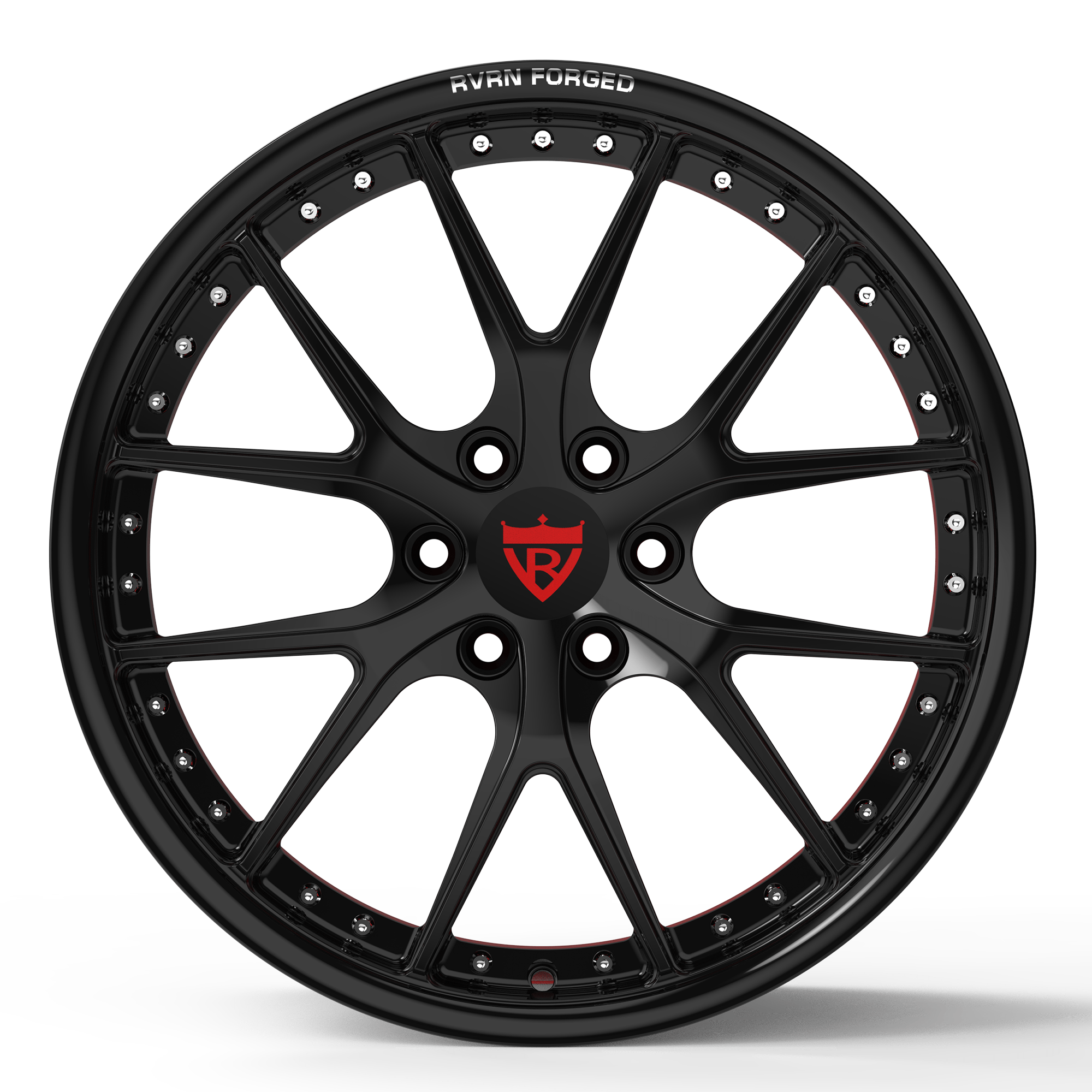 Custom Forged Monoblock Wheel RV-MD03 for Dodge Viper 6 Lug Pattern - Black Performance Rim