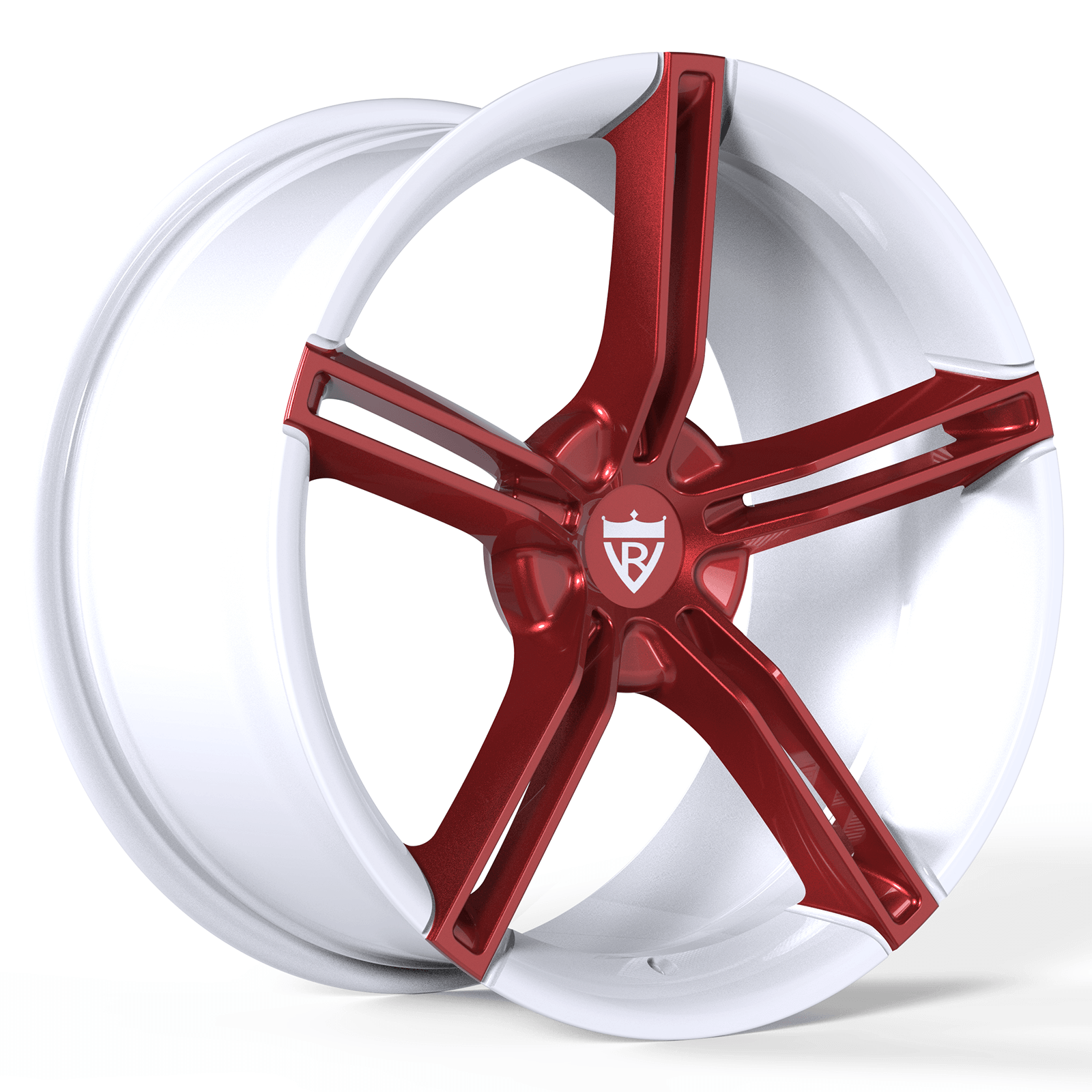 Custom Fully Forged Maroon Wheels:MS63B Series
