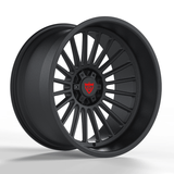 CUSTOM 1 PIECE H-TYPE DEEP DISH FORGED WHEEL RV-HR88 in matte black finish for truck custom wheels and deep lip rims.