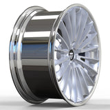 Custom forged wheel for Mercedes-Benz with chrome finish, featuring a sleek design and high-quality craftsmanship.