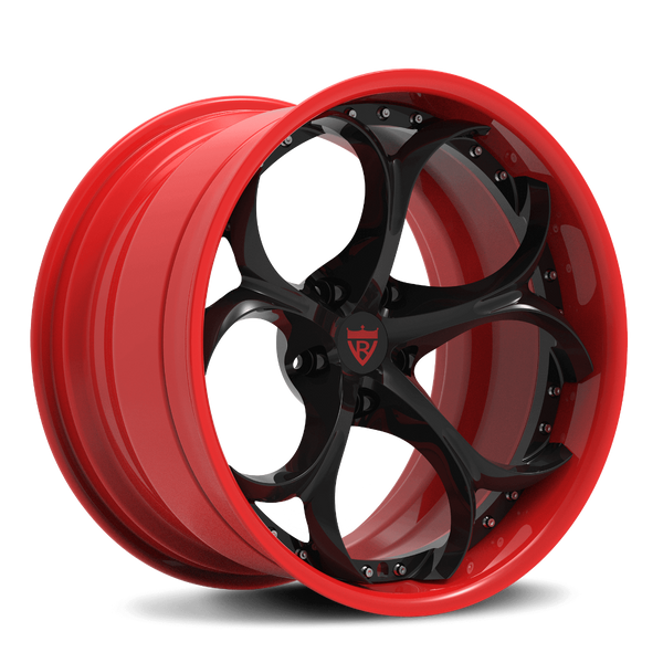 RVRN RV-DS016 Alfa Romeo deep dish forged wheels for Alfa Romeo Giulia in red and black finish with lightweight performance and custom forged construction