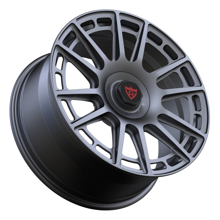 RVRN RV-MS505 forged multi spoke Corvette C8 wheels in gunmetal with lightweight 1-piece construction