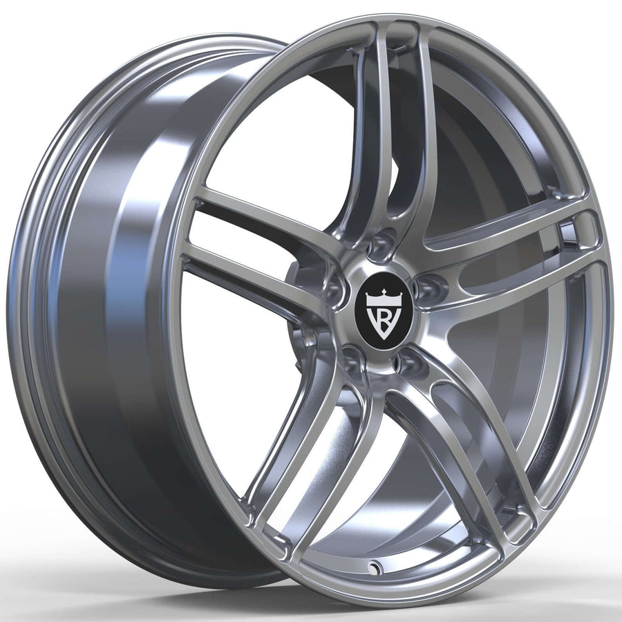 RVRN RV-MAS3 lightweight forged 5 spoke rims for BMW silver precision fitment