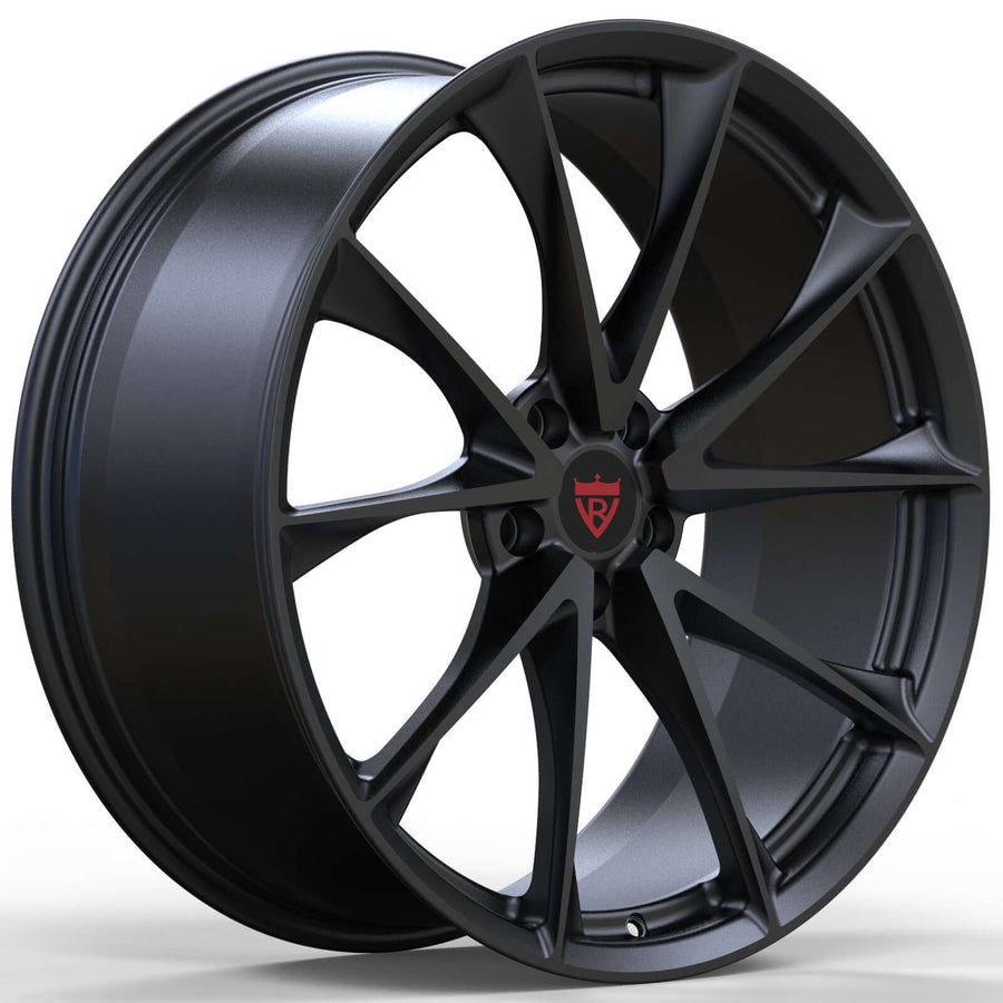 Custom forged multi spoke wheels by RVRN in gunmetal for Porsche performance builds
