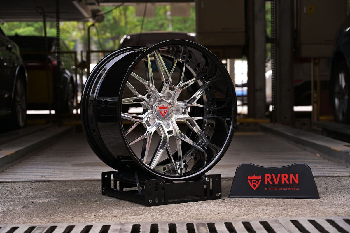 1984 Corvette C4 Custom Deep Dish Polished Aluminum Forged Wheels: RV-T081
