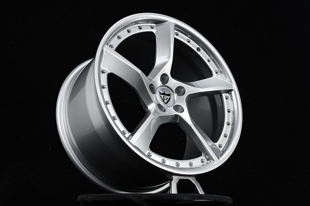 1991 Ferrari Testarossa Custom 5 Spoke Gloss Silver Forged Wheels: RV-MF01