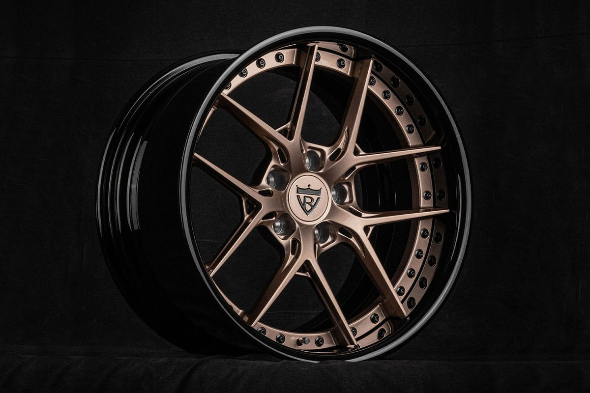 1991 Ford Mustang Custom Deep Dish Stone Gold Forged Wheels: RV-DR08