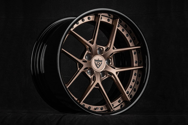 1991 Ford Mustang Custom Deep Dish Stone Gold Forged Wheels: RV-DR08