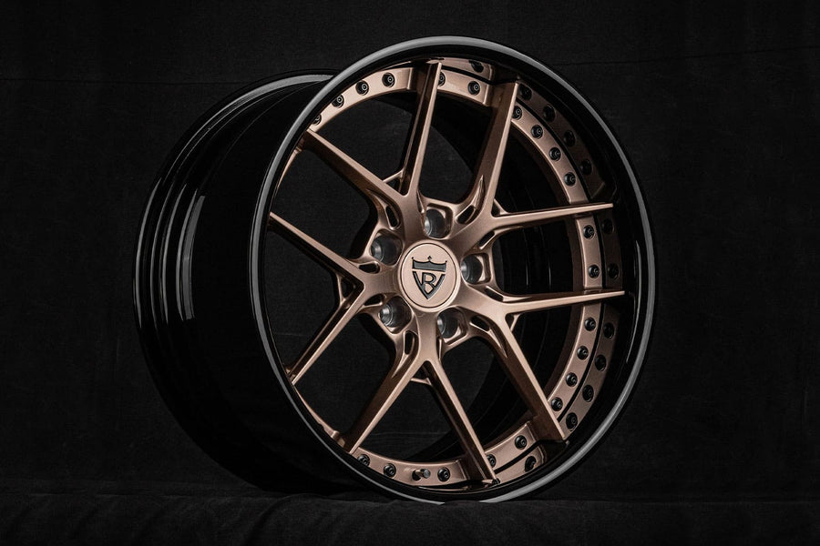 1991 Ford Mustang Custom Deep Dish Stone Gold Forged Wheels: RV-DR08