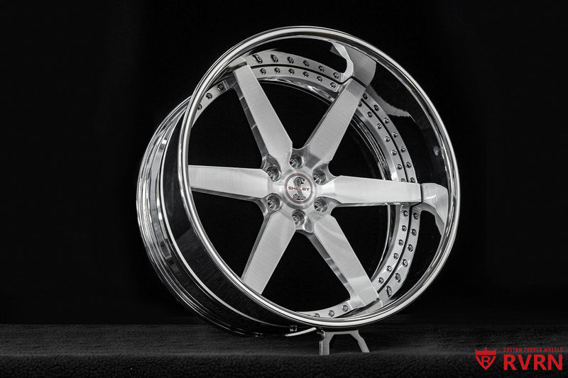 2024 F-150 Shelby Chrome & Brushed Aluminum Deep Dish 6 Spoke Wheels:RV-DF14 showcased by RVRN Wheels
