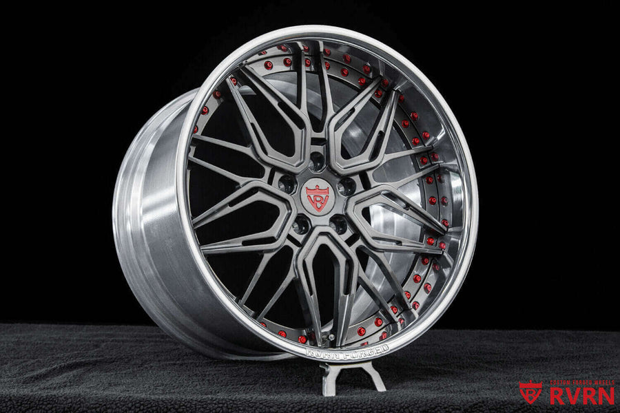 2015 Corvette C7 Z06 Custom Deep Dish Polished Aluminum Forged Wheels: RV-T081 showcasing a sleek design with polished finish.