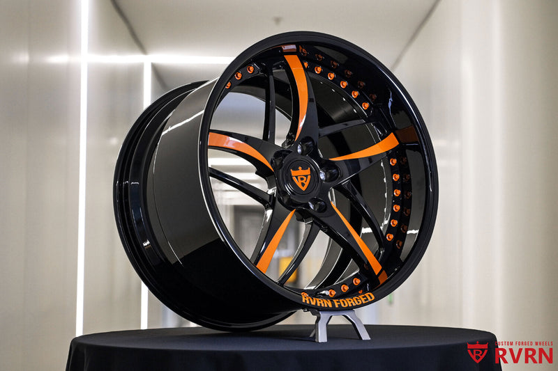 2006 Corvette C6 Z06 Lamborghini Orange & Black Wheels : RV-DC36D