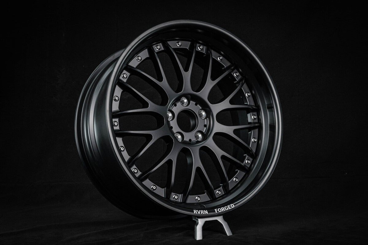2012 Ferrari 458 Custom Matte Black Forged Wheels: RV-DC56
