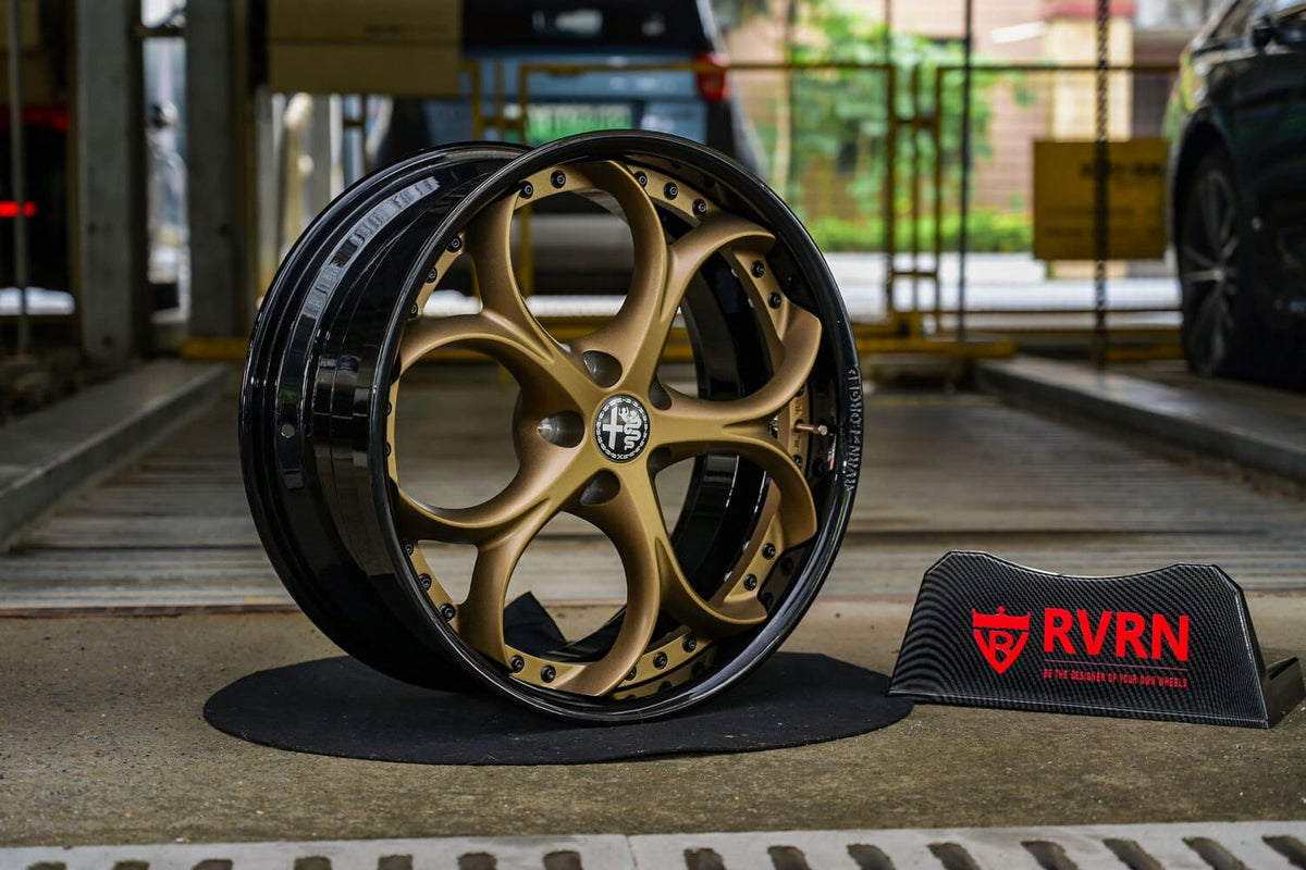 2013 Alfa Romeo Custom Gloss Black & Matte Bronze Forged Wheels: RV-DS016