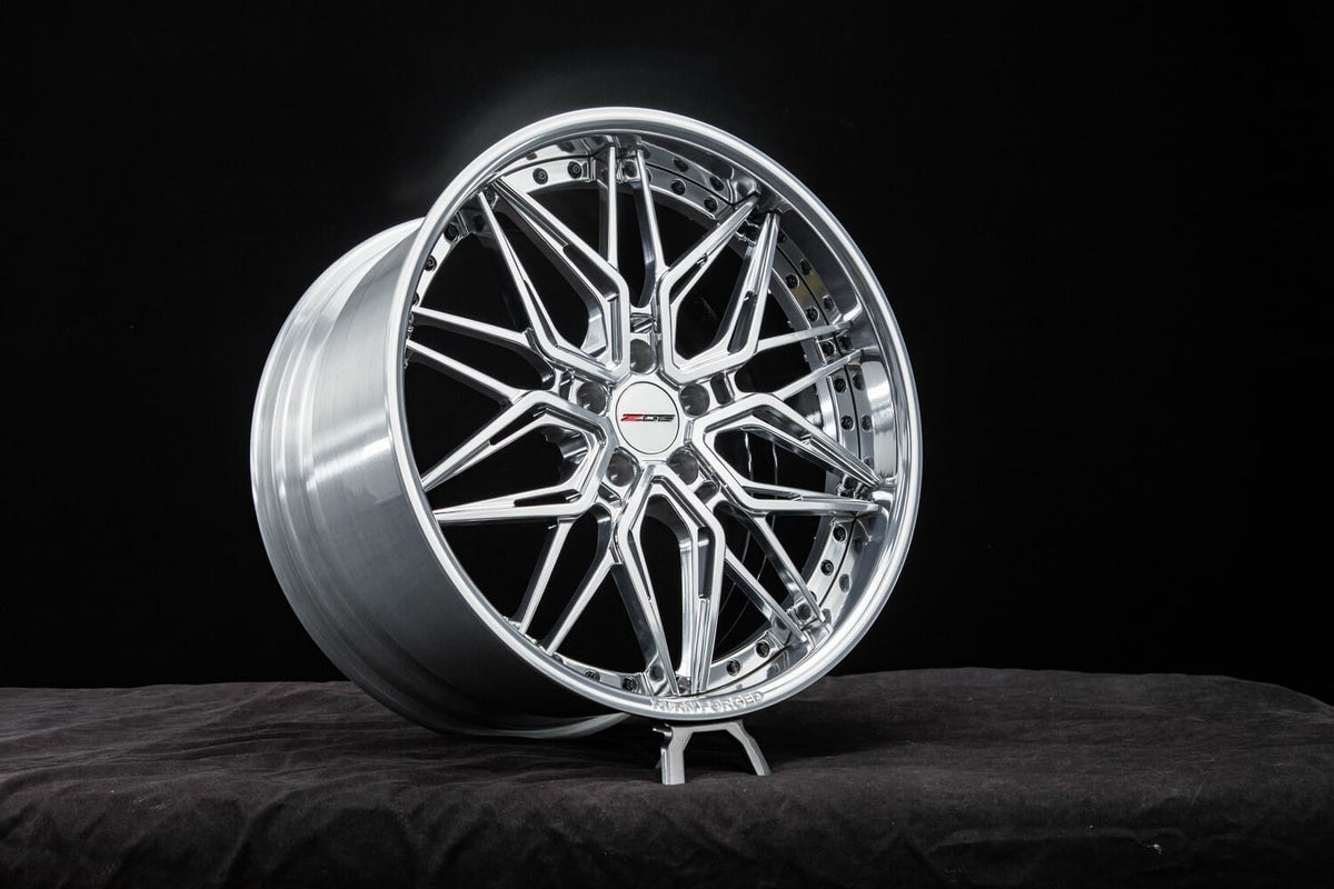 2015 Corvette C7 Z06 Custom Deep Dish Polished Aluminum Forged Wheels: RV-T081