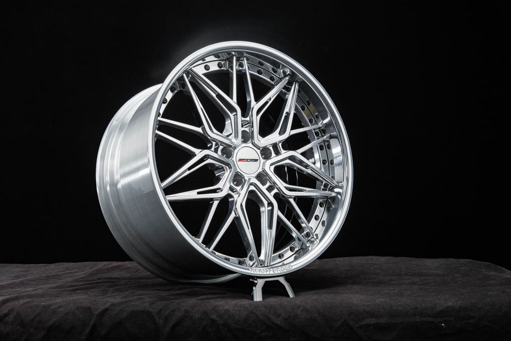 2015 Corvette C7 Z06 Custom Deep Dish Polished Aluminum Forged Wheels: RV-T081