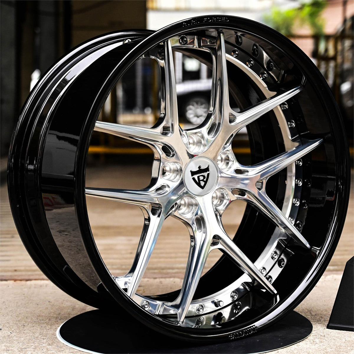2015 Maserati GranTurismo on RVRN RV-DR08D forged wheels in Gloss Black Barrel and Polished Spoke (photo 01)