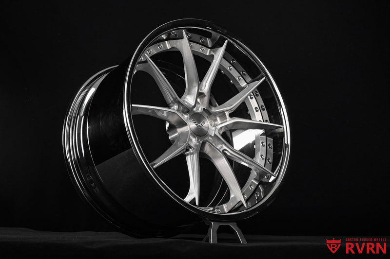 2016 Corvette C7 Z06 Brushed Gunmetal & Black Chrome Wheels: RV-DB082
