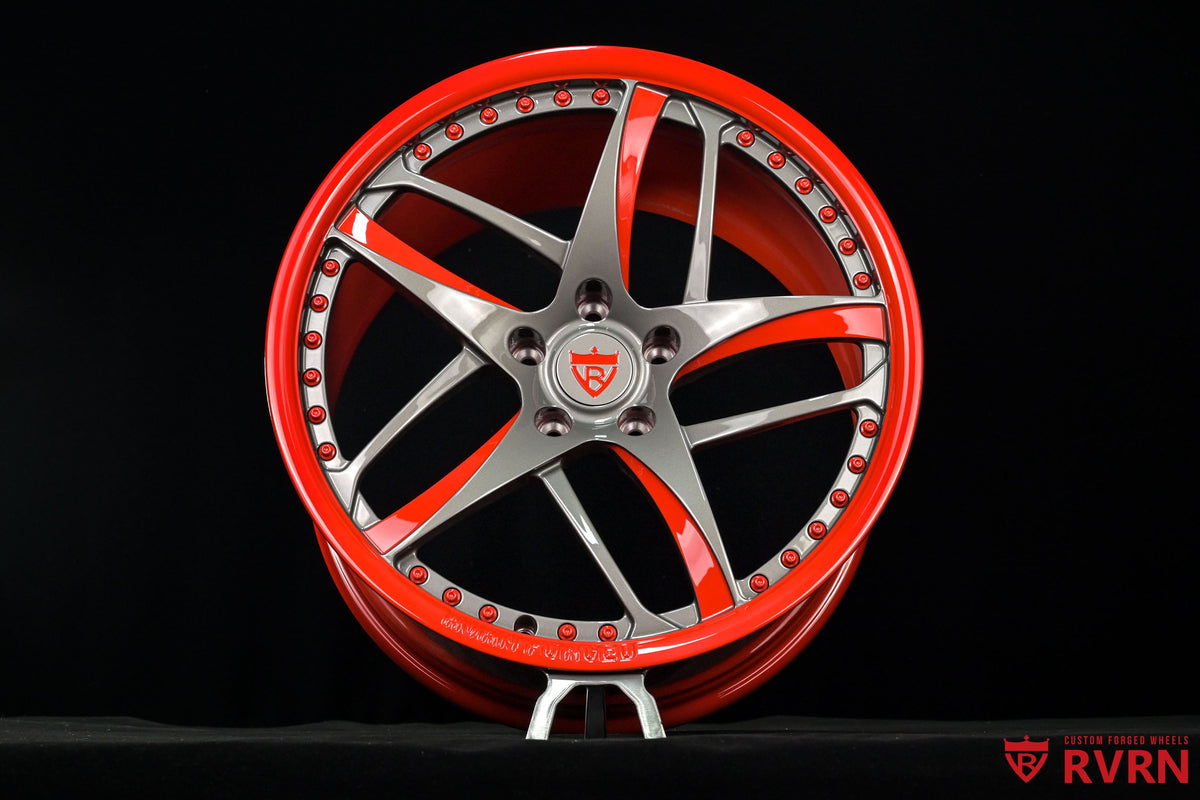 2016 Corvette C7 Z06 Red And Shark Gray Wheels: RV-MC36