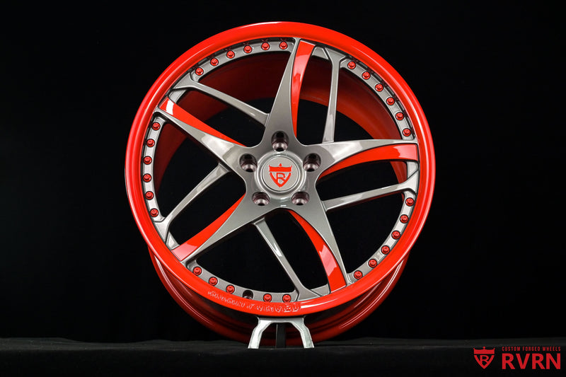 2016 Corvette C7 Z06 Red And Shark Gray Wheels: RV-MC36