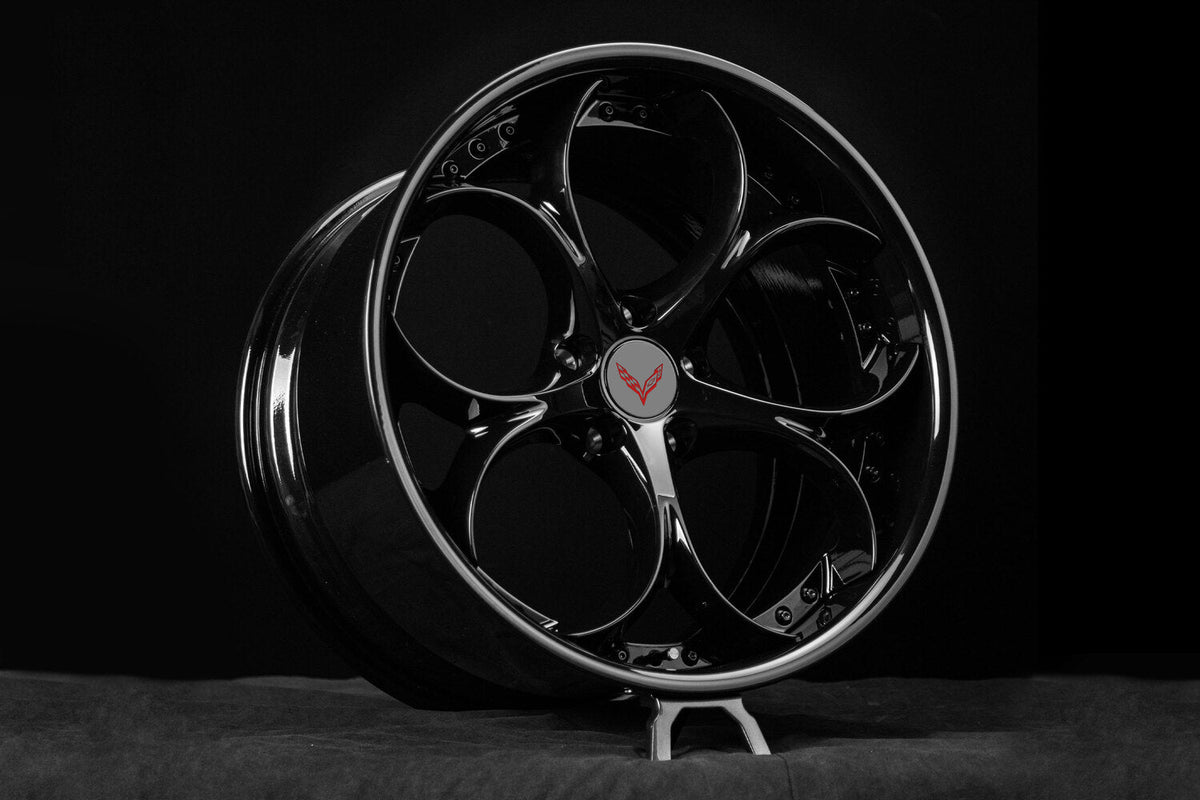 2017 Corvette C7 Grand Sport Custom Gloss Black Forged Wheels: RV-DS016