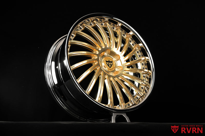2017 GMC Arcadia AWD Polished Frozen Gold & Chrome Wheels: RV-DN01