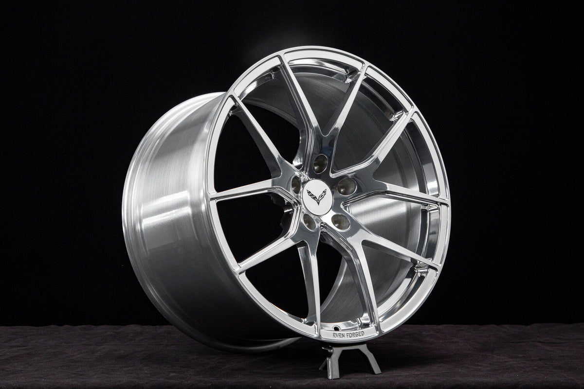 2019 Corvette C7 Grand Sport Custom Polished Aluminum Forged Wheels: RV-MC24