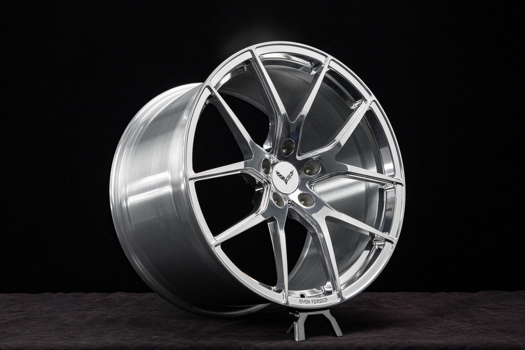 2019 Corvette C7 Grand Sport Custom Polished Aluminum Forged Wheels: RV-MC35