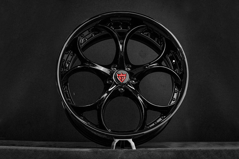 2021 Audi RS6 Custom Deep Dish Black Forged Wheels: RV-DS016