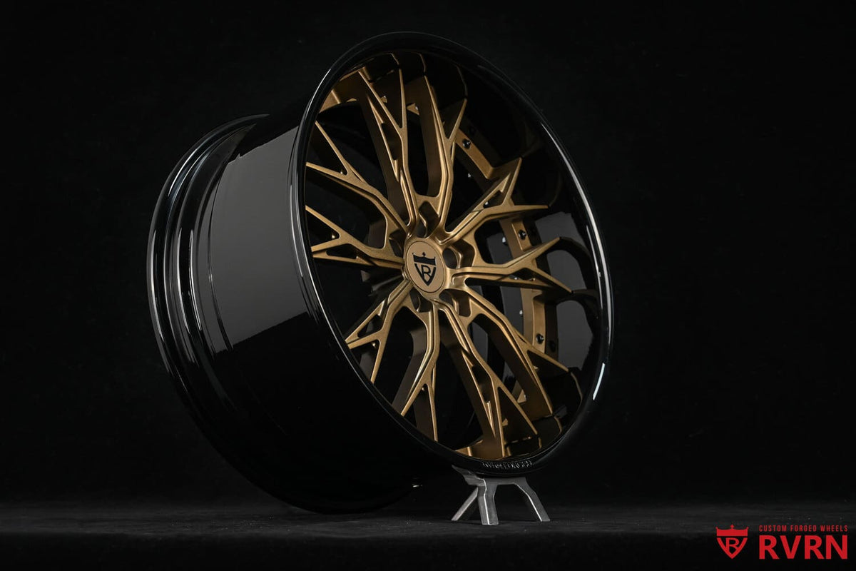 2021 BMW 8 Series M850 Gran Coupe Custom Deep Dish Matte Bronze& Gloss Black Forged Wheels: RV-DC04