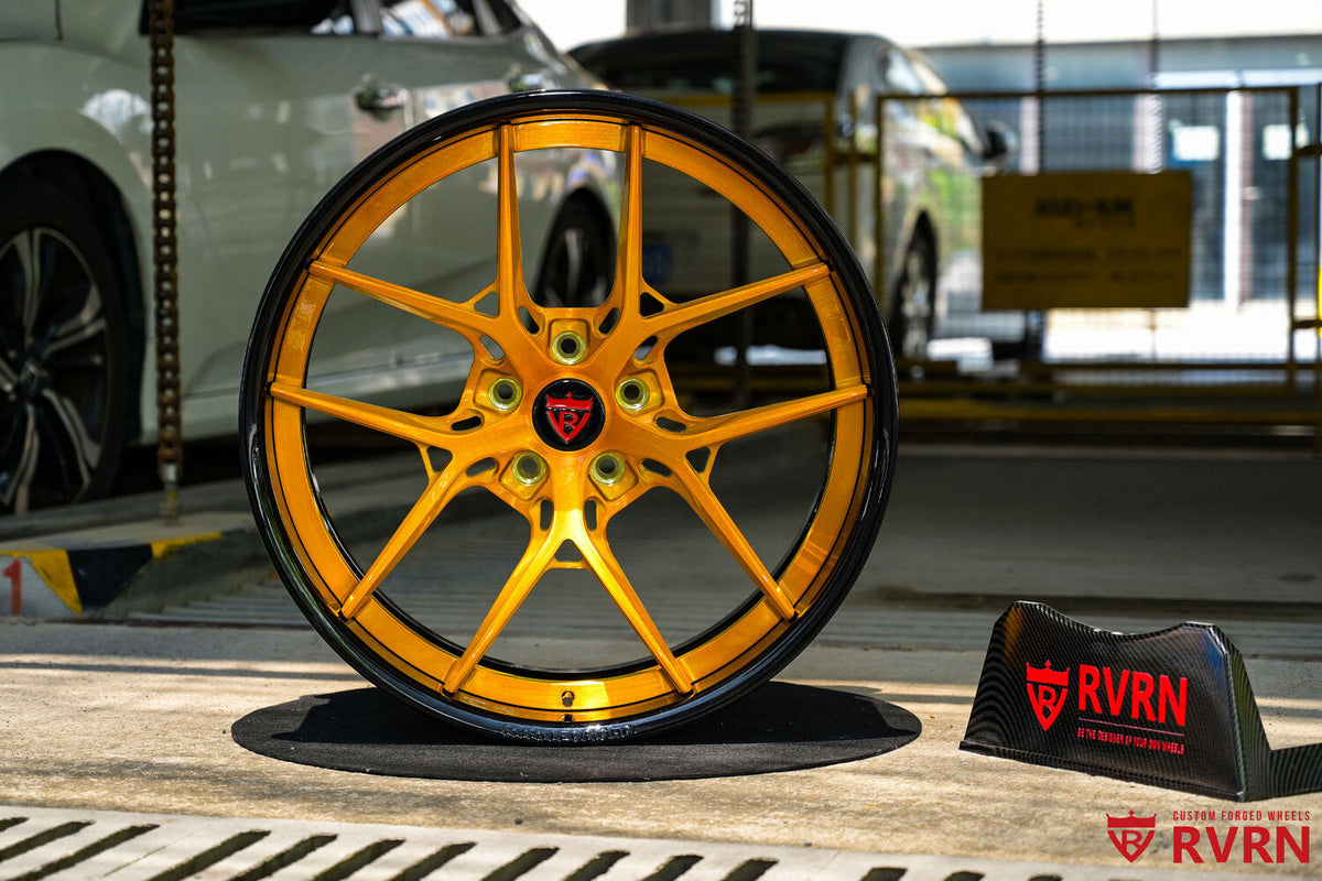 2021 Dodge Durango Hellcat Widebody Brushed Dark Gold & Black Wheels: RV-DR08D on display with vibrant design.