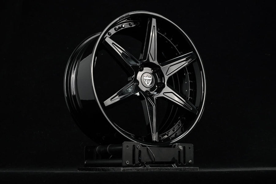2021 Dodge Durango SRT Hellcat on RVRN RV-DC19 2-piece forged deep dish 6-spoke wheels in gloss black, 22x10.5 front and rear fitment