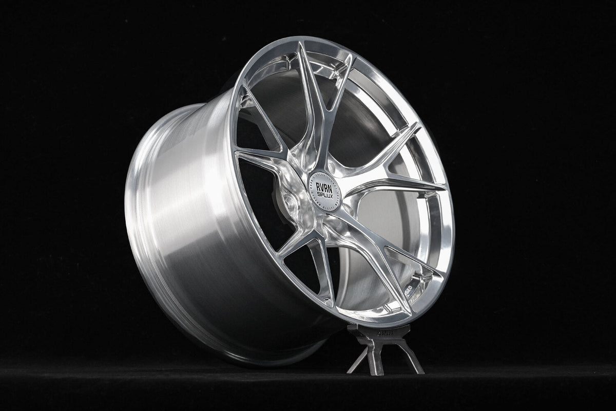 RV-MR05T forged performance wheel for a 2021 Porsche 718 Cayman T in diamond polished aluminum