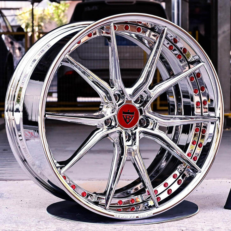 2021 Corvette C8 Custom Forged Chrome Wheels: RV-DB082 2-Piece