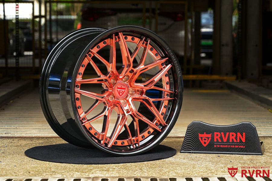 2021 Toyota Supra A90 Premium Custom Concave Polished Rose Gold Forged Wheels: RV-C081
