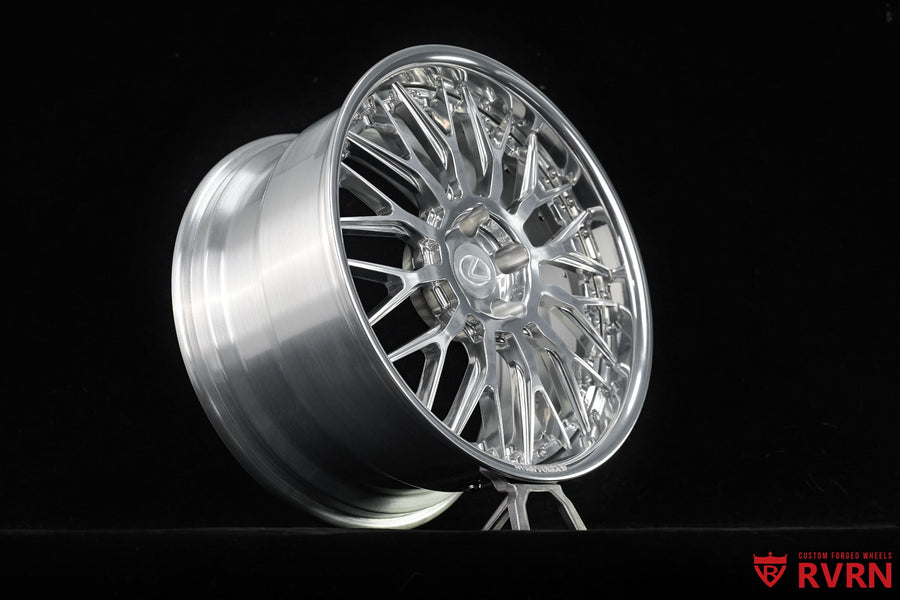 2022 Lexus ES300H Polished Aluminum Wheels : RV-DG122 custom forged wheels by RVRN