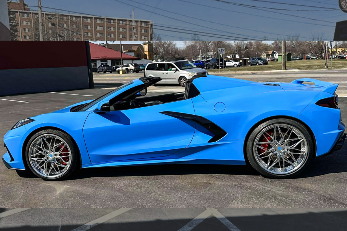 2022 Corvette C8 Z51 Custom Polished Aluminum Forged Wheels: RV-T081