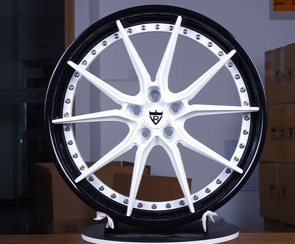 2022 Toyota Highlander on RVRN RV-DB082 custom forged wheels in white black - 01