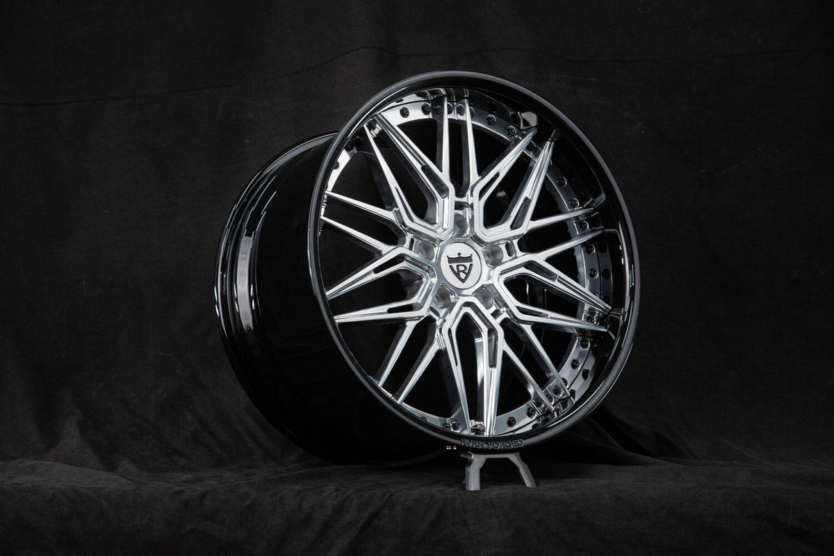 2023 C8 Corvette Stingary LT1 With Z51 Package Custom Deep Dish Polished Aluminum Forged Wheels: RV-T081